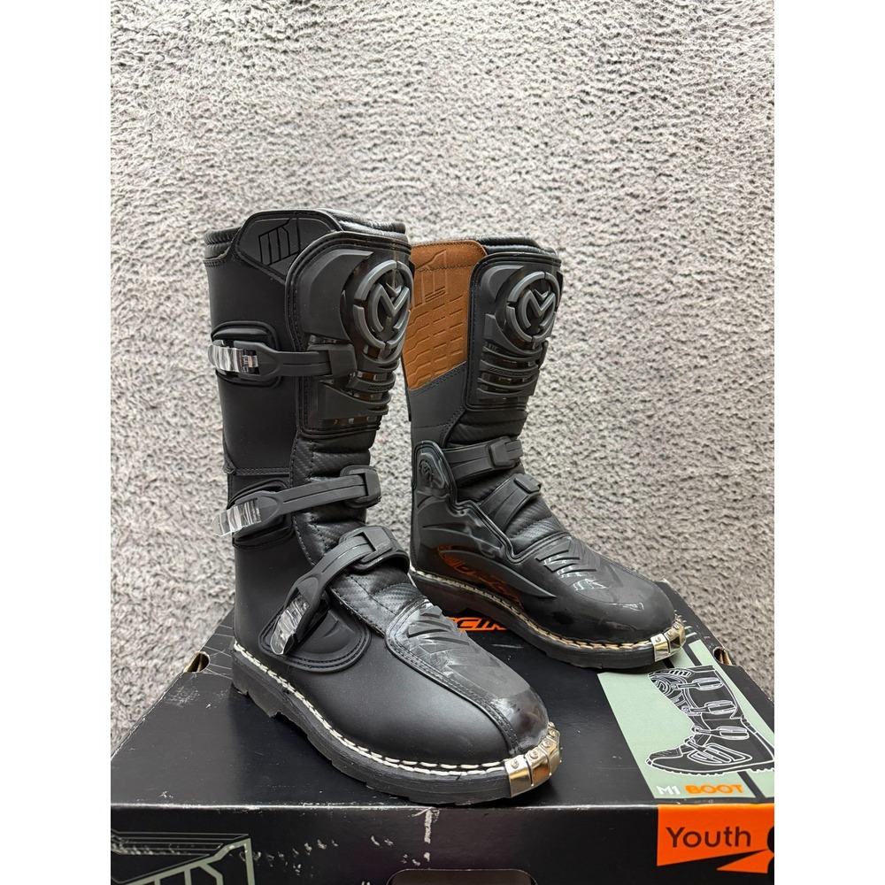 Moose Racing M1 Protective Off-Road Motocross Boots Black Youth Size 6 US
